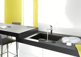 Chromowana stojąca bateria zlewozmywakowa Hansgrohe HG248 z obrotowym ramieniem z technologią EcoSmart