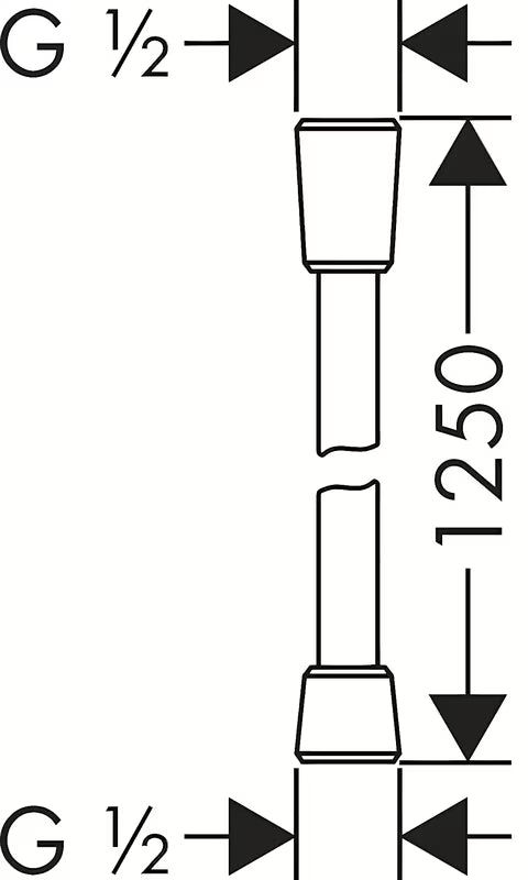 Wąż prysznicowy Hansgrohe Isiflex w wykończeniu chrome z obrotową końcówką zapobiegającą skręcaniu