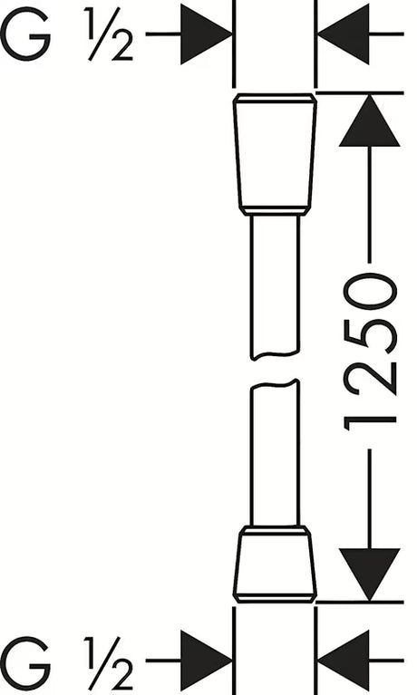 Wąż prysznicowy Hansgrohe Isiflex w wykończeniu chrome z obrotową końcówką zapobiegającą skręcaniu