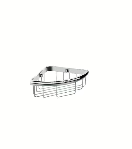 Półka narożna Hansgrohe Logis Universal w błyszczącym chromie pro montaż narożny  prysznice