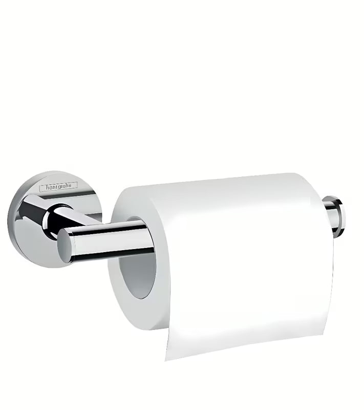 Hansgrohe Logis uchwyt na papier toaletowy bez pokrywy w błyszczącym chromie pro do montażu ściennego