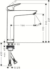 Hansgrohe Logis 190 jednouchwytowa bateria umywalkowa w chromie bez odpływu z ComfortZone 190