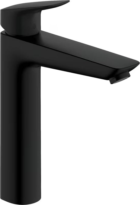 Hansgrohe Logis jednouchwytowa bateria umywalkowa w wykończeniu matowa czerń bez odpływu