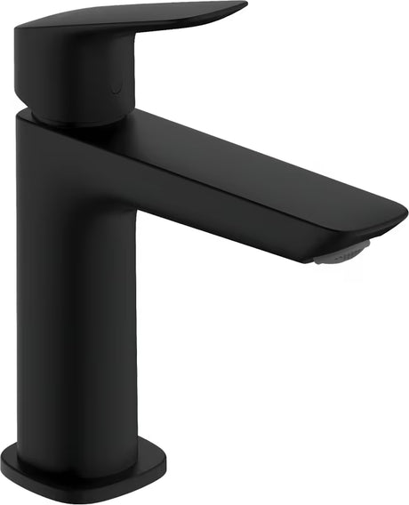 Hansgrohe Logis jednouchwytowa bateria umywalkowa w wykończeniu matowa czerń pro montaż sztorcowy.