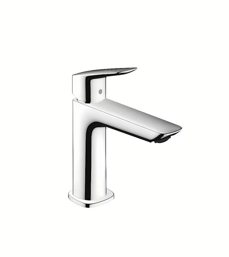 Chromowana jednouchwytowa bateria umywalkowa Hansgrohe Logis Fine CoolStart bez odpływu