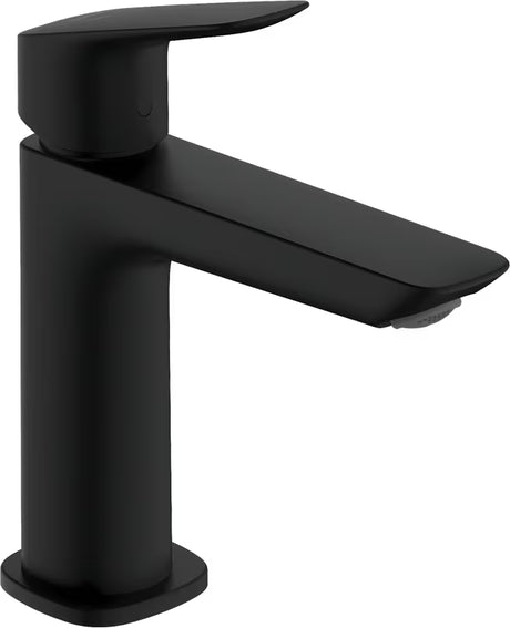 Hansgrohe Logis jednouchwytowa bateria umywalkowa w wykończeniu matowa czerń bez odpływu
