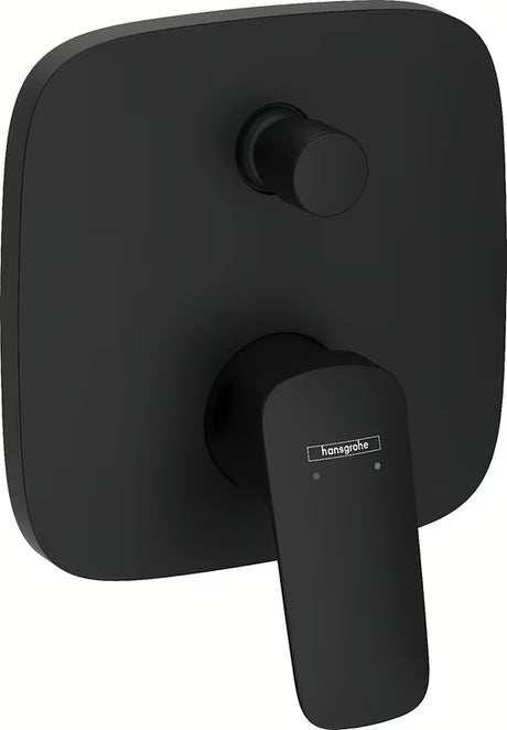 Hansgrohe Logis podtynkowa prysznicowa i bateria wannowa w czarnym macie z dźwignią
