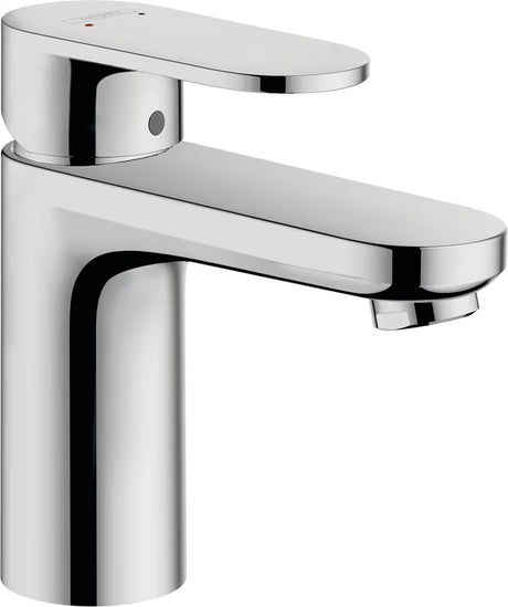 Chromowana jednouchwytowa bateria umywalkowa Hansgrohe Vernis Blend 100 bez odpływu