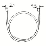 Wąż prysznicowy Hansgrohe Metaflex w wykończeniu chrom, długość 1,25 m, z gwintem G ½.