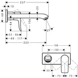 Hansgrohe Metris podtynkowa bateria umywalkowa ścienna w wykończeniu chrom