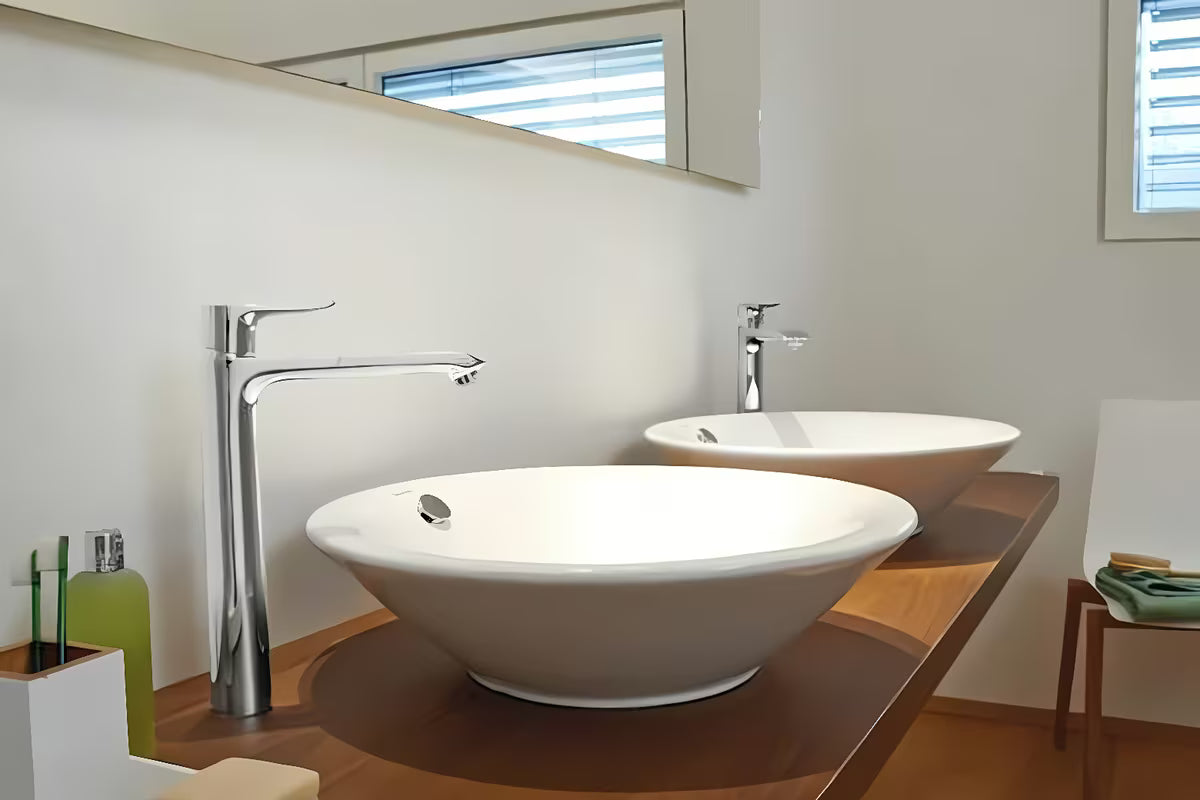 Hansgrohe Metris wysoka jednouchwytowa bateria umywalkowa w wykończeniu chrom.