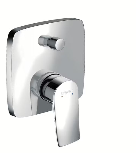 Hansgrohe Metris podtynkowa prysznicowa i bateria wannowa w chromie z dźwignią i przełącznikiem