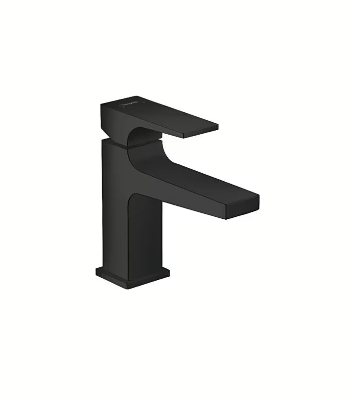 Hansgrohe Metropol jednouchwytowa bateria umywalkowa w matowej czerni z korkiem push-open