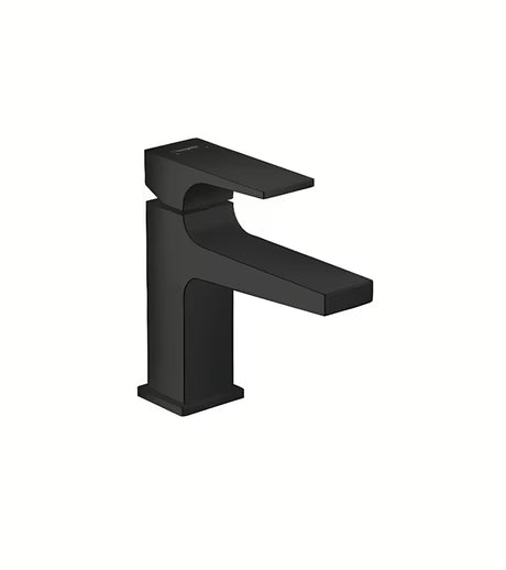Hansgrohe Metropol jednouchwytowa bateria umywalkowa w matowej czerni z korkiem push-open