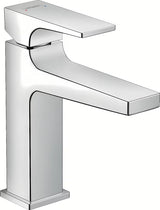 Chromowana bateria umywalkowa jednouchwytowa Hansgrohe Metropol z korkiem push-open