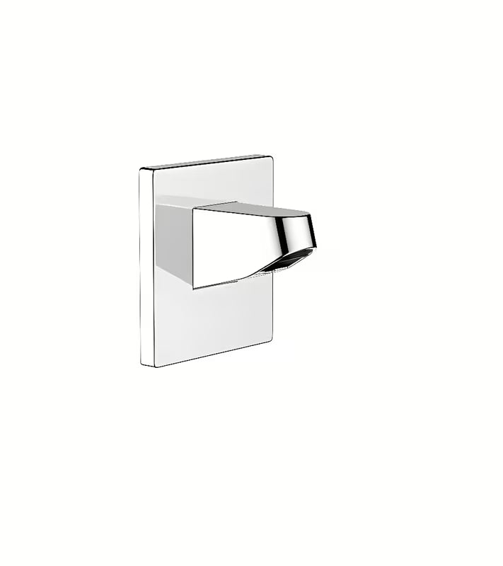 Chromowane ramię prysznicowe hansgrohe Pulsify pro do montażu ściennego, długość 8 cm, pro do deszczownicy 105 mm.
