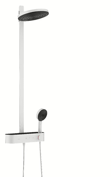 Hansgrohe Pulsify system prysznicowy z baterią termostatyczną w matowej bieli z deszczownicą 260 mm