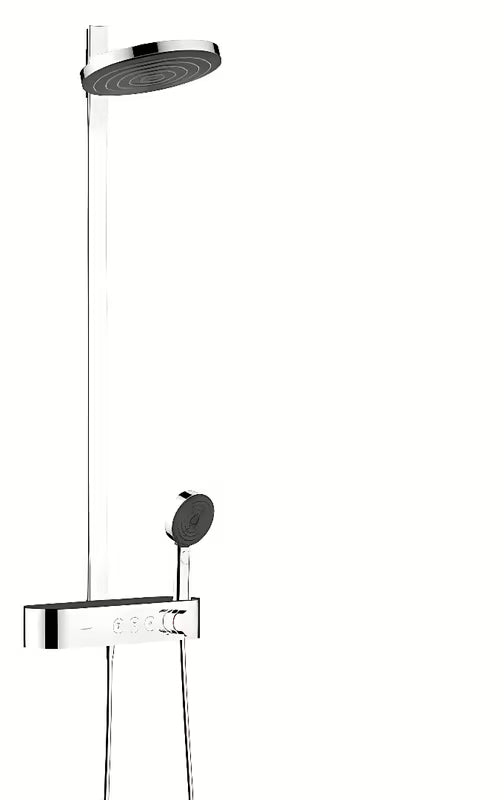 Hansgrohe Pulsify system prysznicowy z baterią termostatyczną w chromie z deszczownicą 260 mm i słuchawką prysznicową