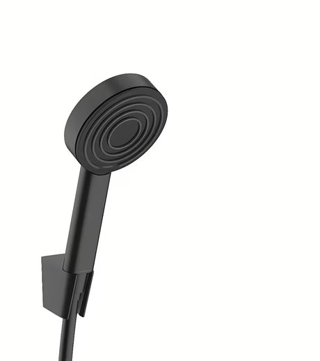 Hansgrohe Pulsify zestaw wannowy w kolorze czarny mat z słuchawką prysznicową 105 mm, wężem 1,25 m i uchwytem