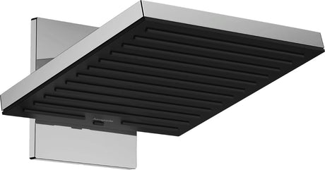 Chromowana deszczownica  Hansgrohe Pulsify E 260 z dwoma strumieniami PowderRain i Intense PowderRain.