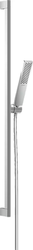 Hansgrohe Pulsify E zestaw prysznicowy w chromie z główką prysznicową PowderRain, wężem i drążkiem ściennym