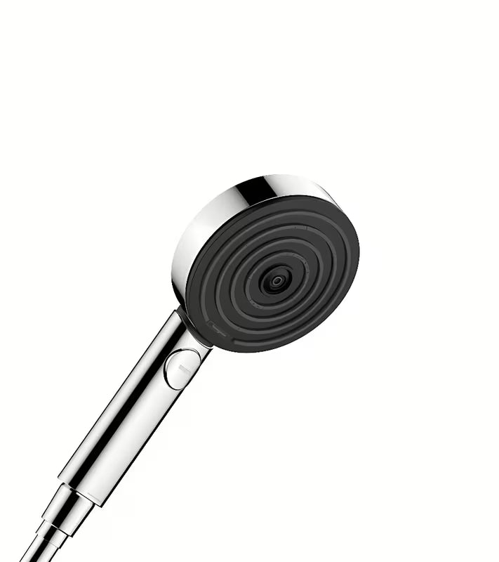 Chromowana słuchawka prysznicowa Hansgrohe Pulsify Select 105 z trzema strumieniami i przyciskiem Select