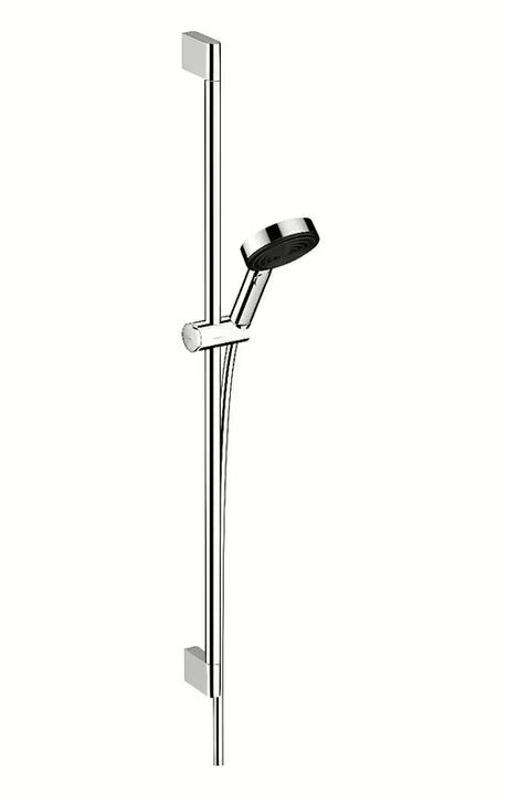 Hansgrohe Pulsify Select zestaw prysznicowy w chromie ze słuchawką prysznicową i drążkiem prysznicowym