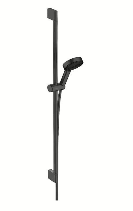 Hansgrohe Pulsify Select zestaw prysznicowy w matowej czerni ze słuchawką prysznicową i drążkiem prysznicowym
