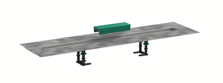 Hansgrohe RainDrain zestaw instalacyjny pro odpływy liniowe z odpływem liniowym ze stali nierdzewnej ze spadkiem i membraną uszczelniającą.