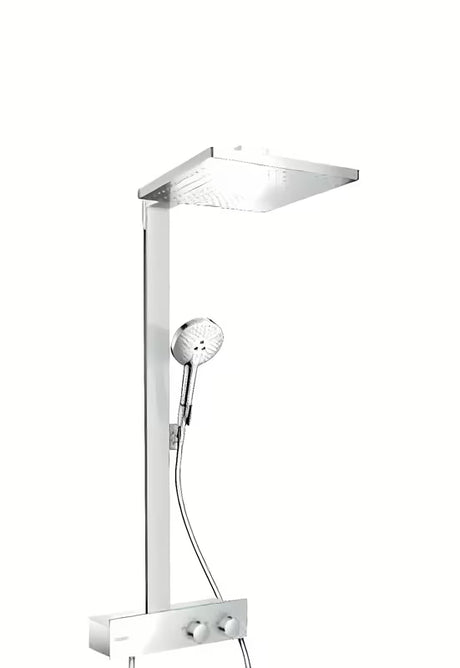 Hansgrohe Raindance E system prysznicowy z termostatem, chrom, z deszczownicą 300 × 300 mm i słuchawką prysznicową