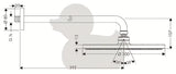 Chromowa deszczownica  Hansgrohe Raindance S 300 mm ramię prysznicowe w komplecie pro montaż ścienny.