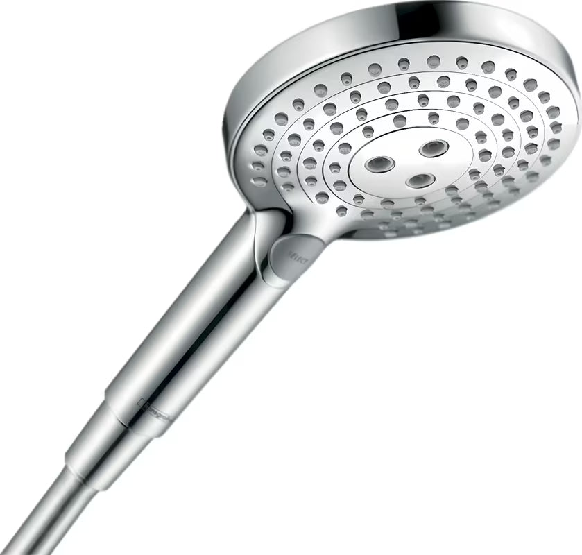 Słuchawka prysznicowa Hansgrohe Raindance Select S w chromie z przyciskiem Select z trzema rodzajami strumienia