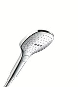 Chromowana słuchawka prysznicowa Hansgrohe Raindance Select E 120 z trzema strumieniami i przyciskiem Select