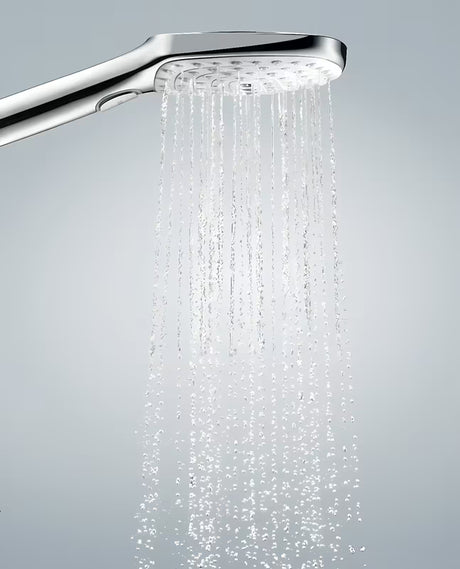 Słuchawka prysznicowa Hansgrohe Raindance Select E biały/chrom z przyciskiem Select i trzema strumieniami