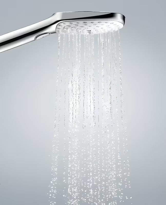 Słuchawka prysznicowa Hansgrohe Raindance Select E biały/chrom z przyciskiem Select i trzema strumieniami