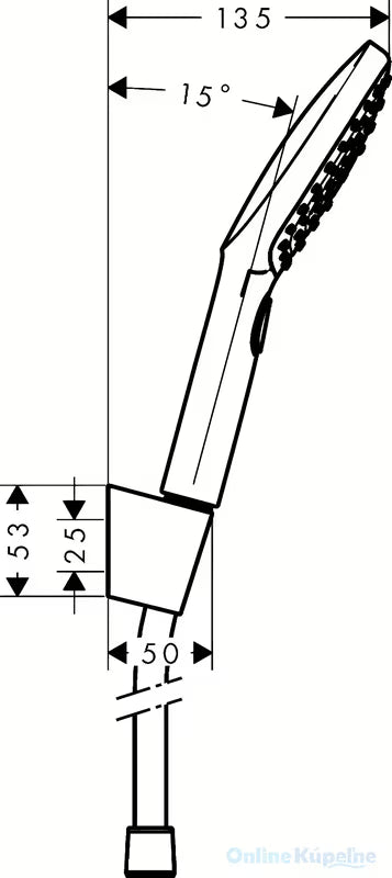 Hansgrohe Raindance Select E wannowy zestaw prysznicowy w chromie ze słuchawką prysznicową 120 mm, uchwytem i wężem 1,60 m