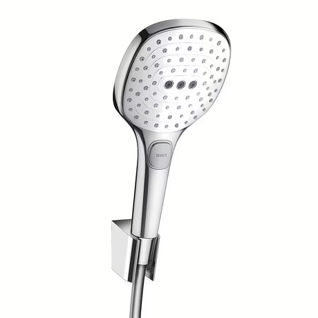 Hansgrohe Raindance Select E wannowy zestaw prysznicowy biały/chrom ze słuchawką prysznicową 120 mm i wężem 1,60 m