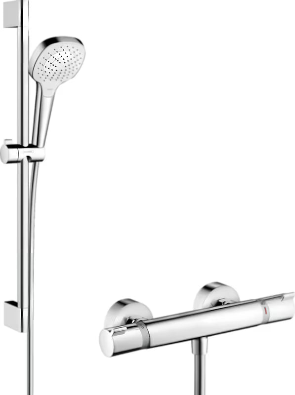 Hansgrohe Raindance Select E system prysznicowy z termostatem w kolorze białym/chrom ze słuchawką prysznicową 110 mm