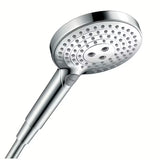 Chromowana słuchawka prysznicowa Hansgrohe Raindance Select S 120 EcoSmart z przyciskiem Select i trzema strumieniami