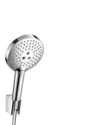 Chromowy wannowy zestaw prysznicowy Hansgrohe Raindance Select S ze słuchawką prysznicową 125 mm, uchwytem i wężem 1,60 m.