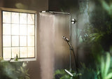 Hansgrohe Raindance Select S system prysznicowy z baterią termostatyczną w chromie z deszczownicą i słuchawką prysznicową
