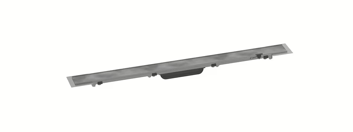 Liniowy odpływ liniowy hansgrohe raindrain Rock z możliwością wklejenia płytki i systemem Dryphon