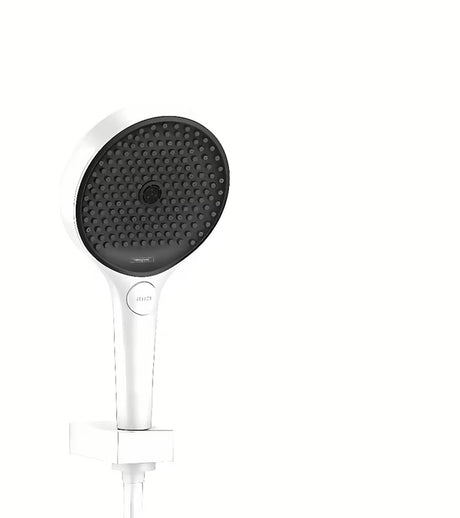 Zestaw prysznicowy hansgrohe Rainfinity w matowej bieli ze słuchawką prysznicową 130 mm, uchwytem i wężem Isiflex 1,25 m.