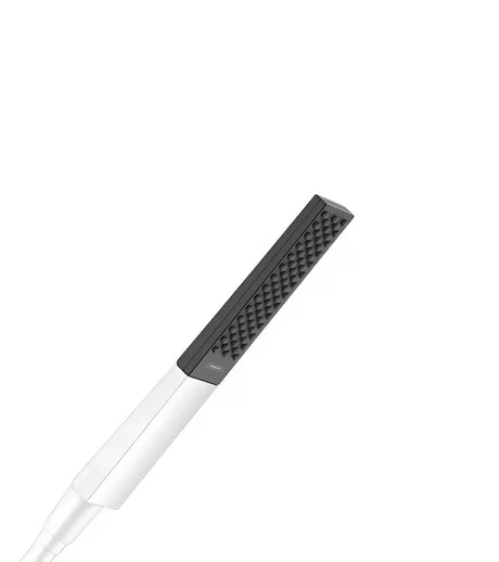 Słuchawka prysznicowa typu stick hansgrohe Rainfinity 100 1jet w matowej bieli ze strumieniem PowderRain