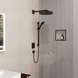 Hansgrohe Rainfinity zestaw prysznicowy w matowej czerni, z rączką prysznicową, drążkiem prysznicowym i wężem tekstylnym