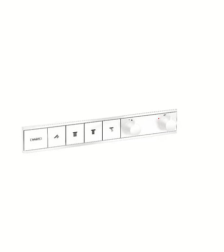 Hansgrohe Rainselect 4 podtynkowa bateria prysznicowa w kolorze matowa biel z przyciskami Select