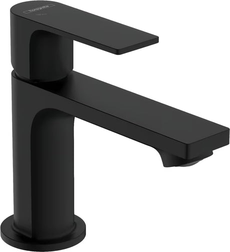 Hansgrohe Rebris E bateria umywalkowa jednouchwytowa w matowej czerni z funkcjami CoolStart i EcoSmart