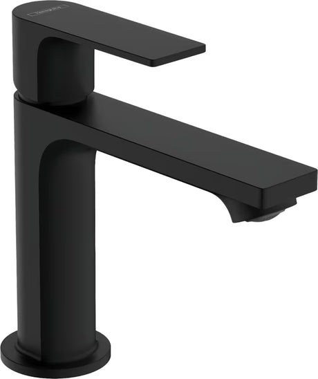 Hansgrohe Rebris E bateria umywalkowa jednouchwytowa w matowej czerni z technologią CoolStart