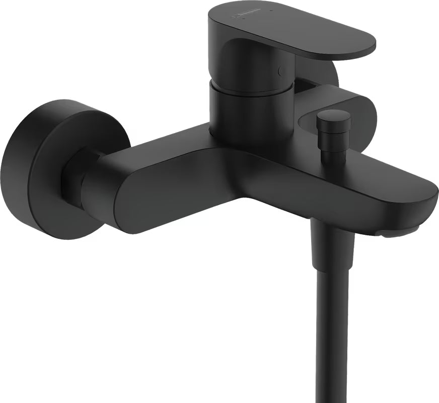 Hansgrohe Rebris S jednouchwytowa bateria wannowa natynkowy w kolorze czarny mat