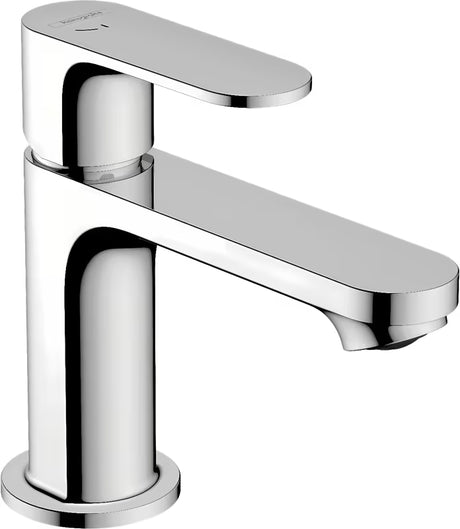 Chromowana bateria umywalkowa jednouchwytowa Hansgrohe Rebris S z funkcją CoolStart